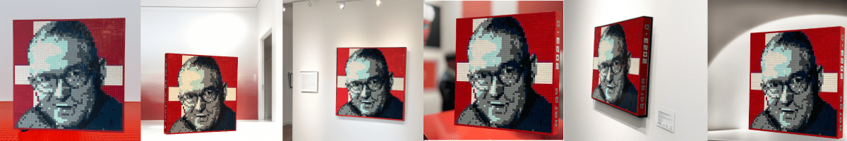 œuvre d’art, pop-art, lego, qr code, Fresque Exposition : Ole Christiansen en 6 Scènes