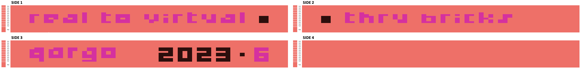 œuvre d’art, pop-art, lego, qr code, Œuvre Pixel Art Qargo N°6 sous tous les Angles