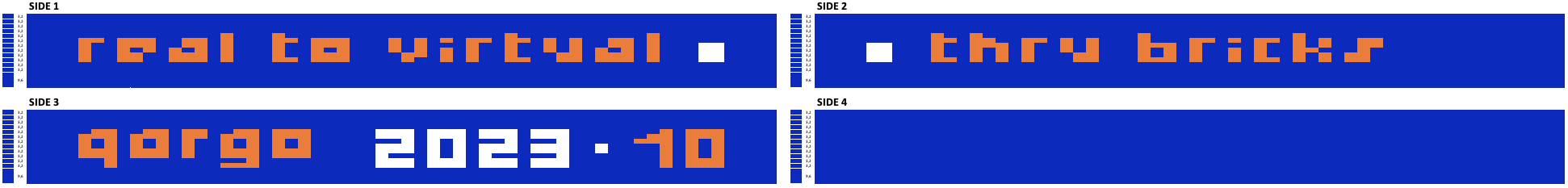 œuvre d’art, pop-art, lego, qr code, Œuvre Pixel Art Qargo N°10 sous tous les Angles