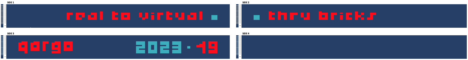 œuvre d’art, pop-art, lego, qr code, Pixel Art qargo N°19 : Perspectives en Quatre Dimensions