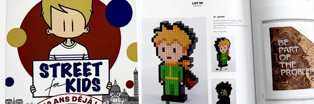 Affiche célébrant les 50 ans du Musée en Herbe à Paris, bénéficiaire de la 10e édition de la vente caritative Street For Kids organisée au profit de l’accès des enfants à l’art.